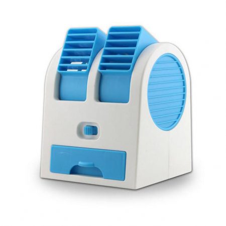 Giftsmine 5V USB Battery Mini Turbine - Dual Purpose Fan - Blue