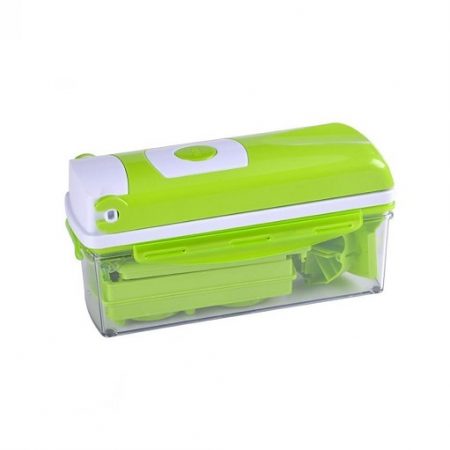 Genius Nicer Dicer Plus Vegetable Salad & Fruit Cutter in Green