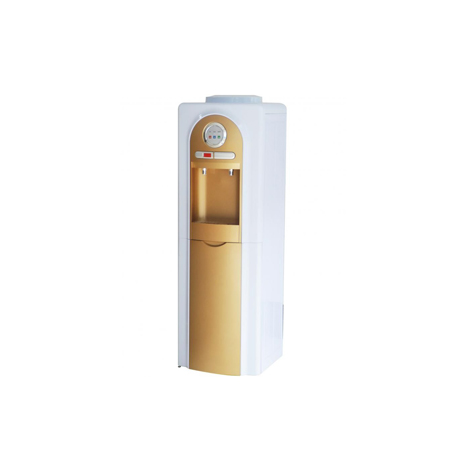 Aqua Well Cold & Hot Water Dispenser with Refrigerator White & Golden