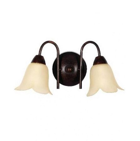 Philips 40W Wall Lamp Brown Brush in Black & Brown