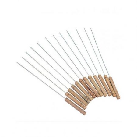 JR Collection 12 BBQ Wooden Handle Skewers