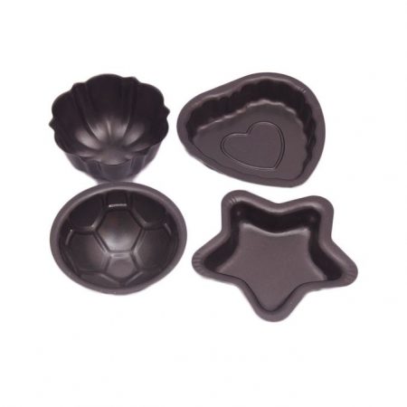 Hommold Pack of 4 Non-Stick Baking Moulds Set