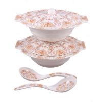 Hommold Set of 2 Large Serving Bowl With Lid & Serving Spoon
