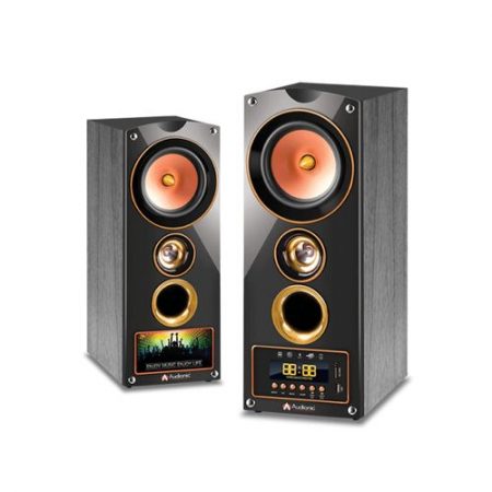 Audionic Cooper 5 Wooden Speakers With Bluetooth Led Display