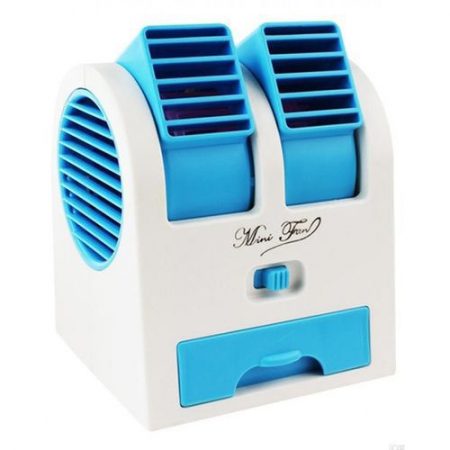 KBR USB Battery Mini Turbine Dual Purpose Fan in Blue