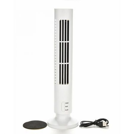 KBR USB Tower Fan in White