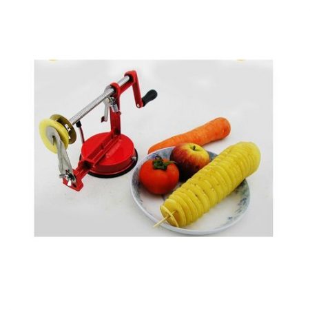 Let's Shop Stainless Steel Tornado Potato Spiral Cutter - Machine Vegetable Spiralizer Slicer