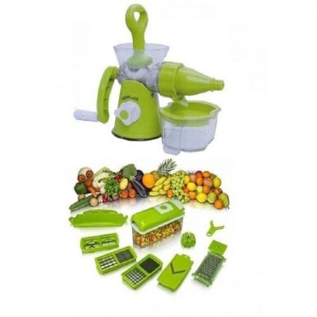 Electro Pack Of 2 Juicer Machine With Nicer Dicer Vegetable & Fruits Cutter