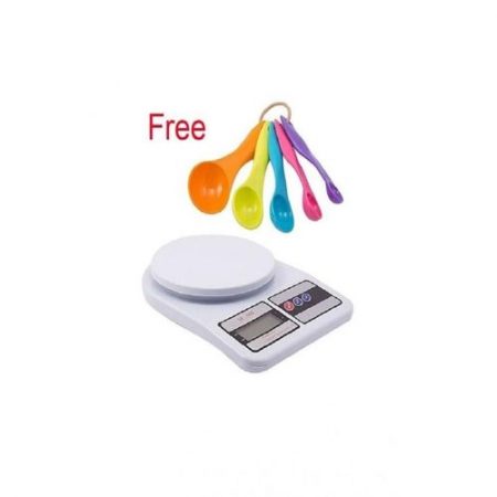 Shopping Stud Kitchen Scale & Free Plastic Measuring Spoon