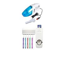 Arbiapk Automatic Toothpaste Dispenser and Tooth Brush Holder Set White