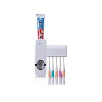 D Mart Toothpaste Dispenser & Brush Holder White