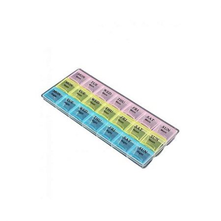 Elif Medicine Tablet & Pill Box Dispenser Organizer Multi Color