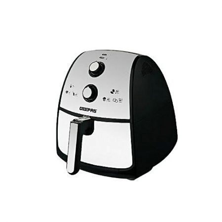 Geepas Gaf6006 Deluxe Air Fryer Silver & Black