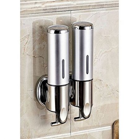 Genuine Product Double Head Soap Wall Dispenser 1000 Ml Silver