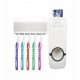 Genuine Product Toothpaste Dispenser With Tooth Brush Holder White