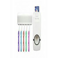 JD Fashion Toothpaste Dispenser With Tooth Brush Holder White