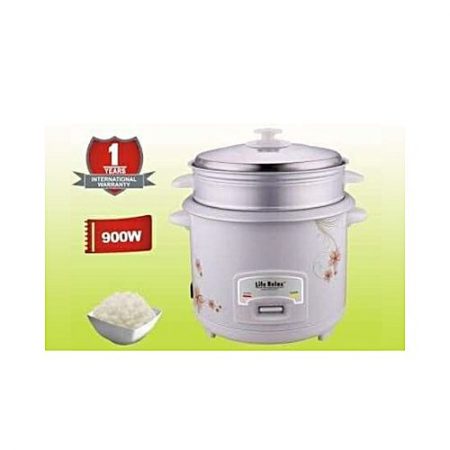 Life relax LR602 Electric Rice & Pressure Cooker 6 Liter White