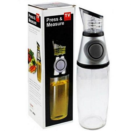 Mahmar2 Press & Measure Oil Dispenser 500Ml White & Gray