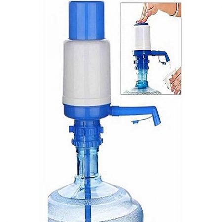 MEDIA CITY Manual Water Pump Dispenser For Water Cans Blue & White