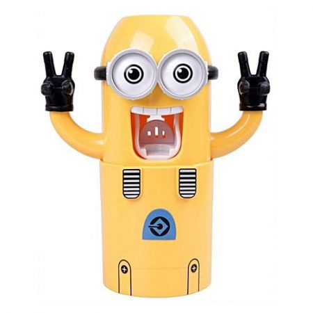 Oddity Kids Minion Tooth paste Dispenser & Brush Holder