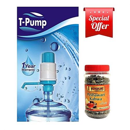 Pack of 2 Drinking Water Pump Dispenser 19 Liter Bottle and Detox Peshawari Kahwa