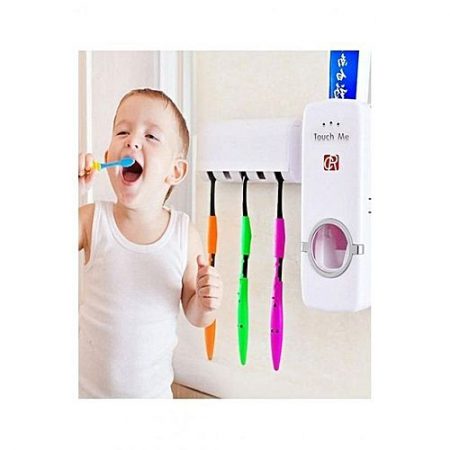 Pak Deals Toothpaste Dispenser With Tooth Brush Holder