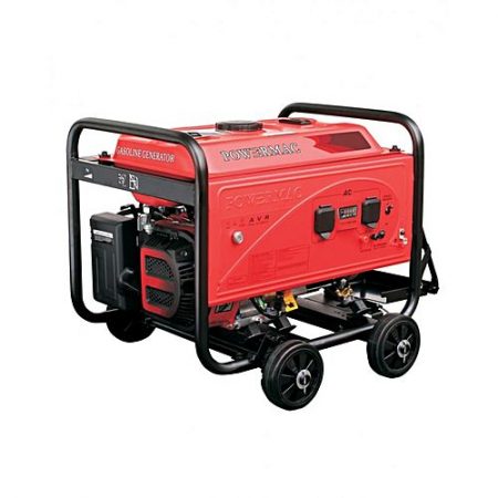 PM10900D - Powermac Petrol Generator - 7000watts(Max.) - Red