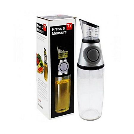 Press & Measure Oil Dispenser 500ml white & gray