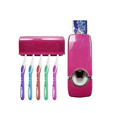 sabrand Automatic Toothpaste Dispenser + Toothbrush Holder