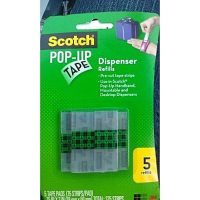 Scotch POPUP Tape Dispenser Refills 5 Refills (375 Strips) 99G5W