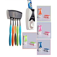 Shopping Area Tooth Paste Dispenser With Tooth Brush Holder