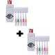 SMART GADGETS Pack of 02 Toothpaste Dispenser & Toothbrush Holder Set White