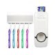 Store in Toothpaste Dispenser with Tooth Brush Holder White