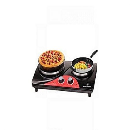 Westpoint WF272 Deluxe Double Hot Plate Black & Red