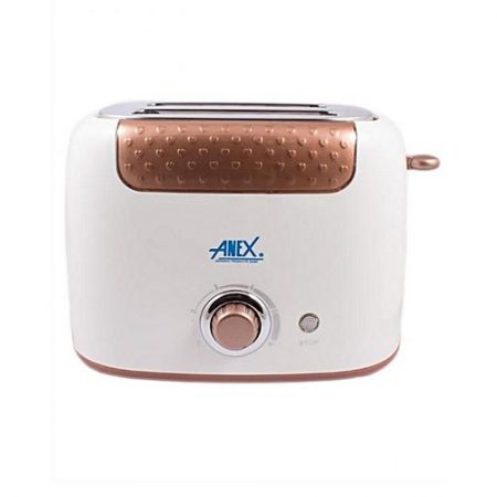 Anex AG3001 Deluxe 2 Slice Toaster Brown & White