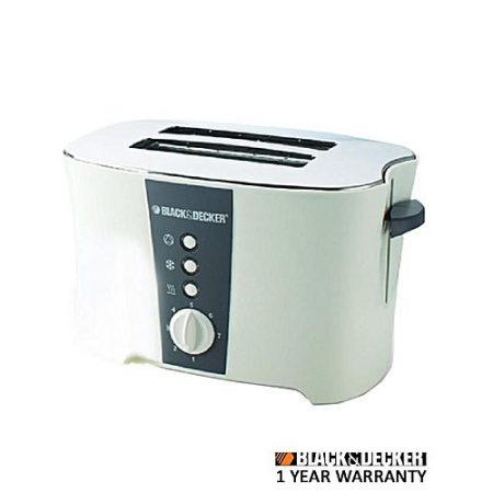 Black + Decker ET122 Toaster 800watt white