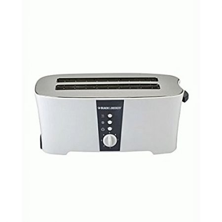 Black + Decker Slice Toaster White Et124