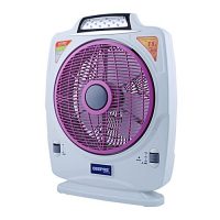 Geepas GF9555 - Rechargeable Fan with LED light - White (Brand Warranty)