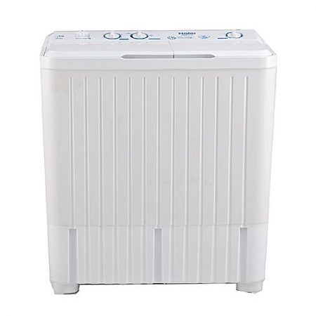 Haier HWM100AS Semiautomatic Top Load Washing Machine 10 kg Milky White & Grey