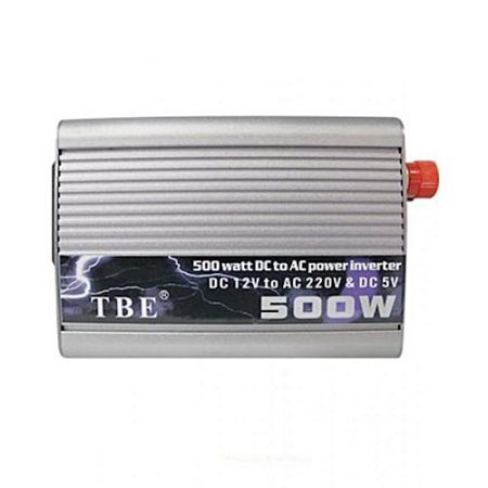 HB Traders DC 12V to AC 220V Power Inverter 500W Silver