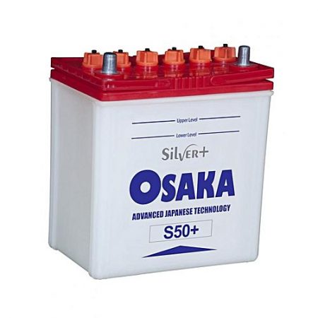 Osaka Batteries S50S+ 9 Plates Acid Battery White