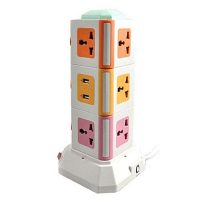 Rafay & Shafay Collection Vertical Secure Power Sockets with USB Port Multicolor