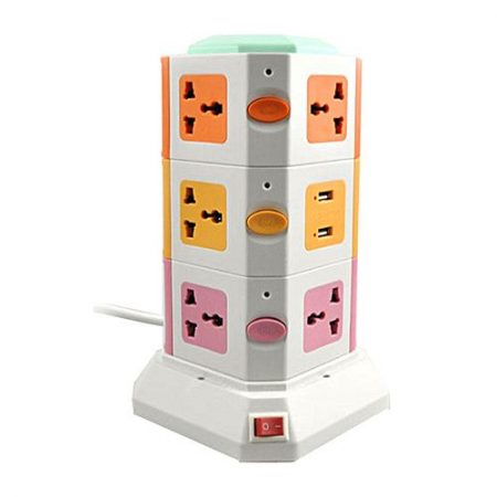 Rubian Vertical Secure Power Sockets with USB Port