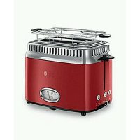Russell Hobbs Retro Ribbon Red 21680 56 Toaster 1300 W with Countdown Display, Quick Toast Technology, Red
