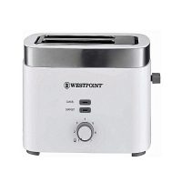 Westpoint Official WF2583 2 Slice PopUp Toaster with Steel Cover White