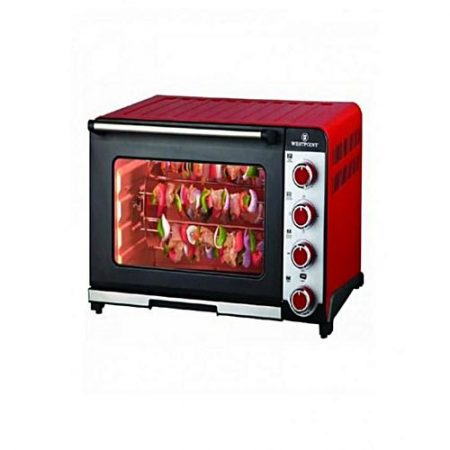 Westpoint Official WF4700 RKC Convection Rotisserie Oven with Kebab Toaster Grill 1800 Watts Red & Black
