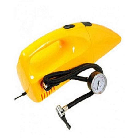 akiamore Car Vacuum Cleaner 90w 2 in 1 Inflator Yellow
