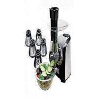 Anex AG395 Deluxe Vegetable Slicer & Salad Cutter 150 Watts Black & Silver