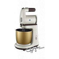 Anex Deluxe Hand Mixer with Bowl 5 Speed hand mixer AG818 Beige & White 200 Watts