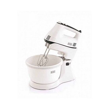 Black + Decker Black + Decker M700 Bowl & Hand Stand Mixer With Stainless Steel beater and dough hooks White